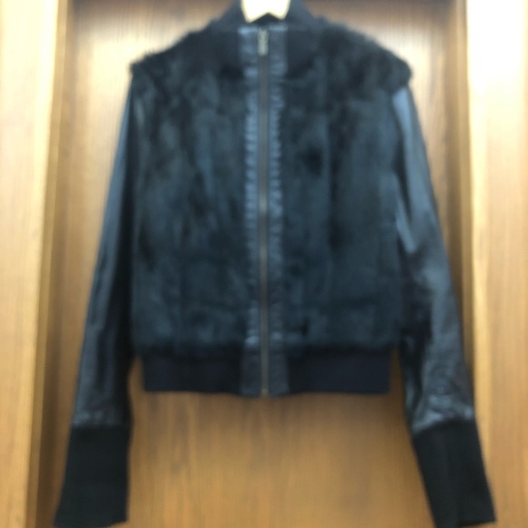 Mackage Leather And Fur Bomber - Picture 1 of 5